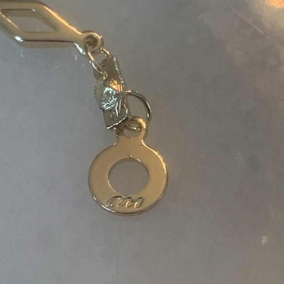 NEW HIGH END 18k Gold Plated Necklace Rhombas Links Diamond Patterned Chain 17β - Picture 3 of 9